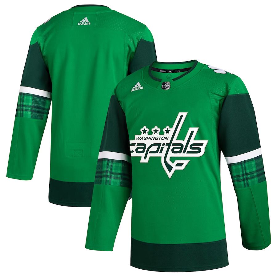 Men Washington Capitals adidas Kelly Green 2023 St. Patricks Day Primegreen Authentic NHL Jersey